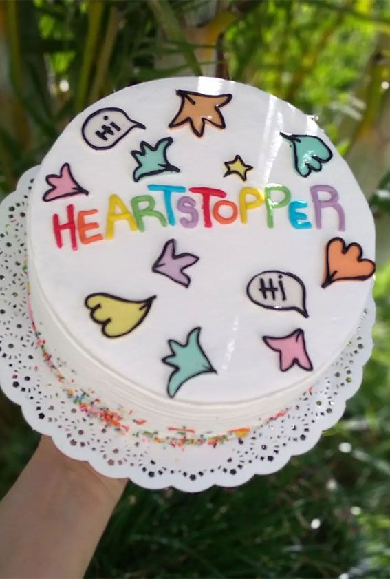 30+ Heartstopper Themed Cake Ideas : Simple Heartstopper Cake