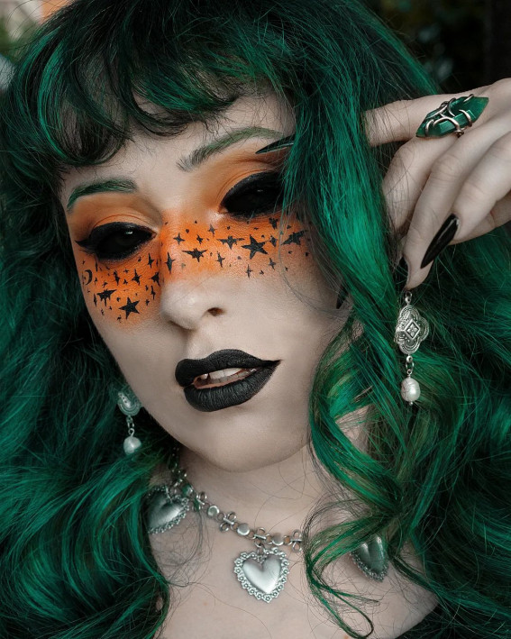 40+ Spooky Halloween Makeup Transformation Ideas : Witch Makeup Look