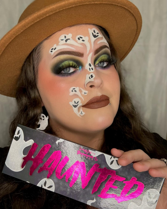 40+ Spooky Halloween Makeup Transformation Ideas : Cute & Spooky Ghosts