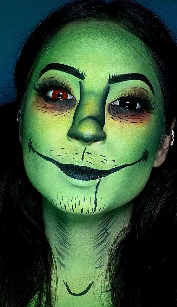 40+ Spooky Halloween Makeup Transformation Ideas : Murdoc Gorillaz Makeup