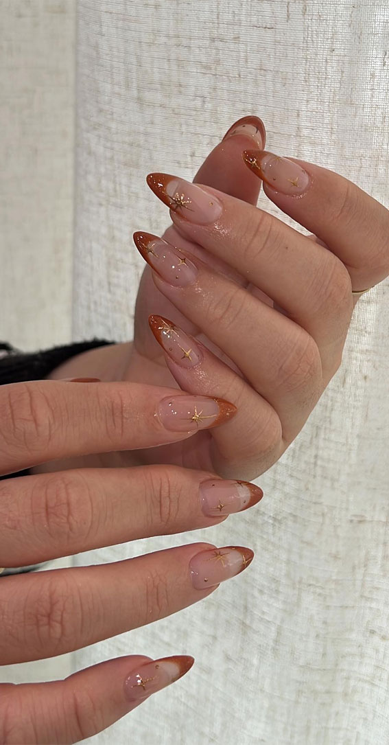 50+ Charming Fall Nail Art to Adorn Your Tips : Pumpkin Spice Tip Nails