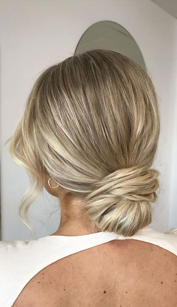 Chic Updos To Elevate Your Hair Game : Low Textured Chignon