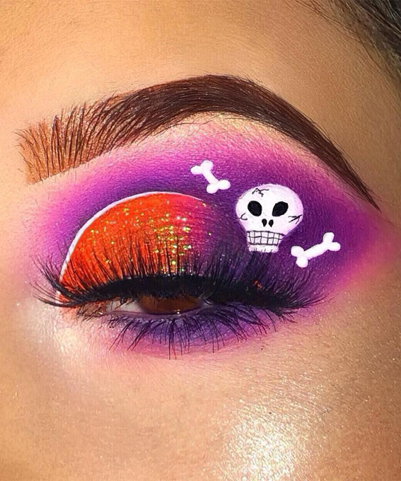 Ghoulish Glam 50+ Spooky Halloween Eye Makeup Ideas : Skull Pirate Vibe