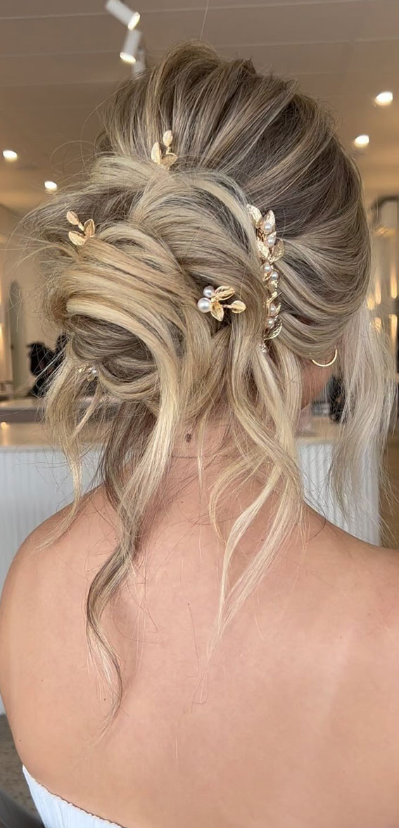 Chic Updos To Elevate Your Hair Game : Soft, Textured Up Style