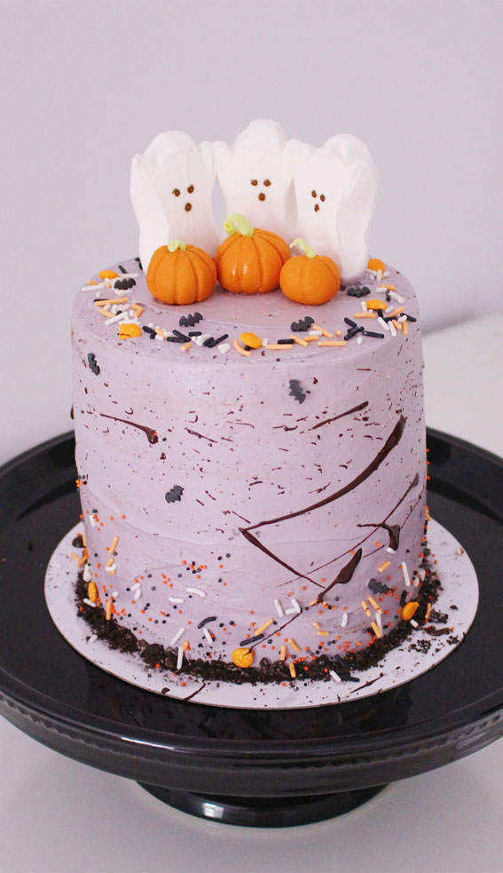 Halloween cake, Ghost cake, Halloween-Themed cake, Halloween birthday cake, Halloween cake pink, Cute Halloween cake, Halloween cake ideas