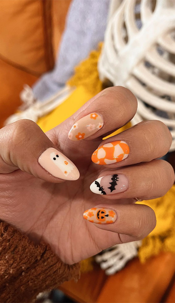 Dazzling Halloween Nails that Turn Heads : Pick n Mix Groovy Halloween Nails