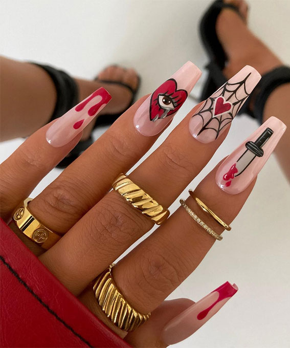 Dazzling Halloween Nails that Turn Heads : Halloween Pressed On Nails