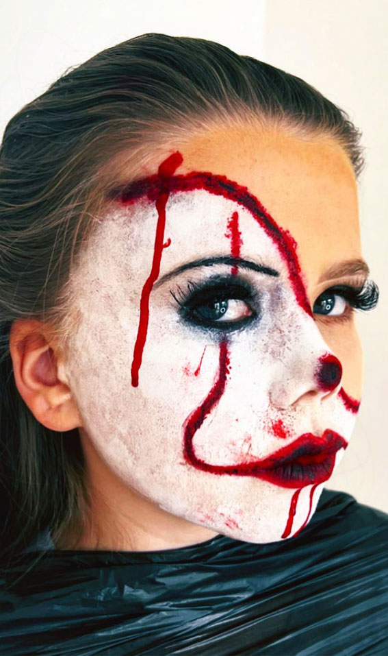 40+ Spooky Halloween Makeup Transformation Ideas : Bleeding Joker