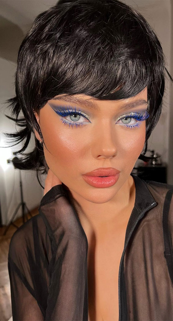 Glamour & Gleam 27 Festive Season Makeup Inspiration : Blue and Silver Makeup Look