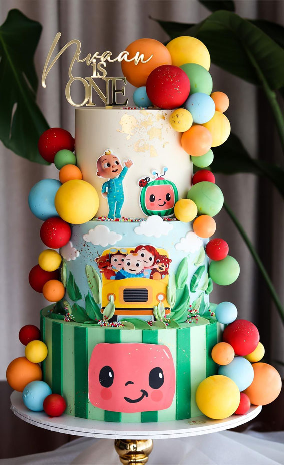 2-Tier Cocomelon Theme Cake – Cakes All The Way-sonthuy.vn