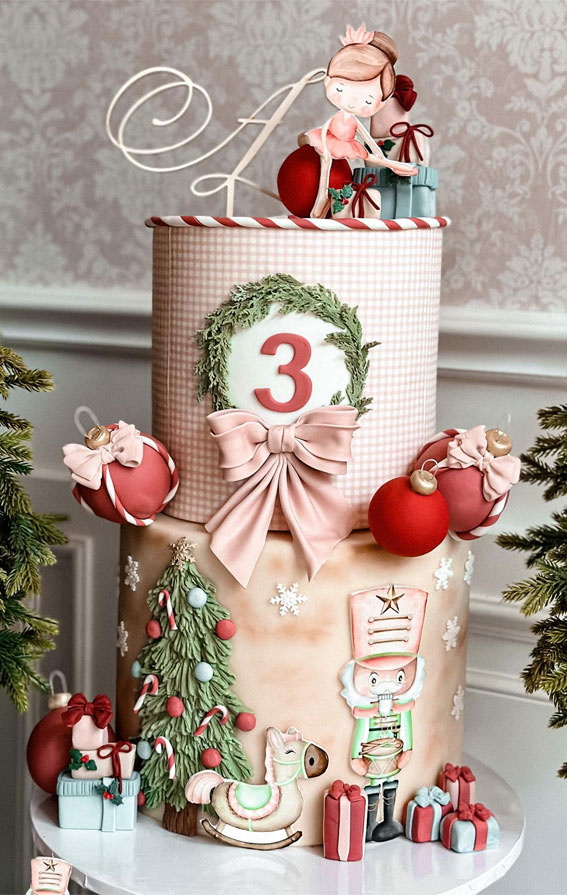 Festive Christmas Cake Delights to Sweeten Your Season : Festive Birthday Cake for 3rd Birthday