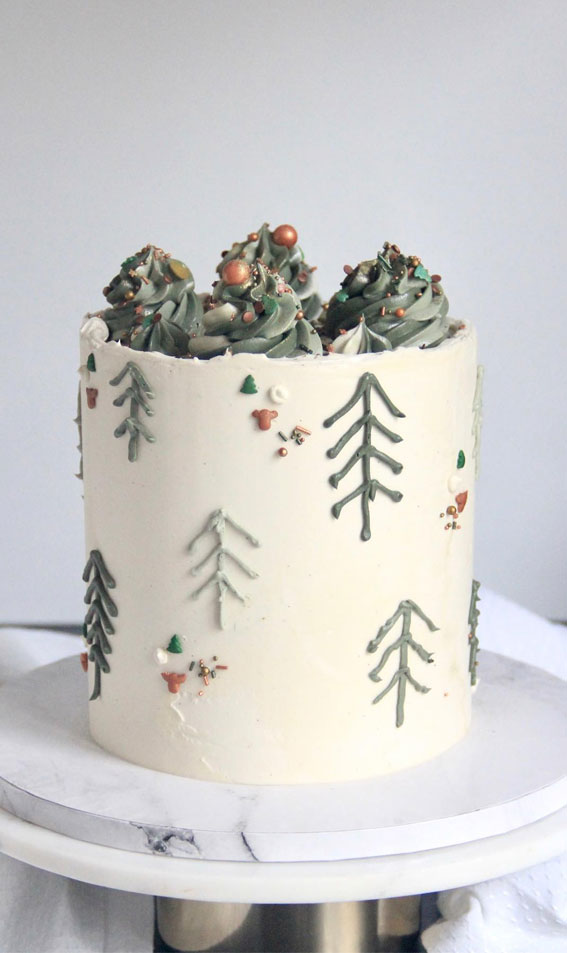 Festive Christmas Cake Delights to Sweeten Your Season : Simple Yet Elegant Cake