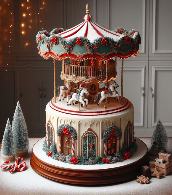 Festive Christmas Cake Delights to Sweeten Your Season : Enchanting Festive Spectacle