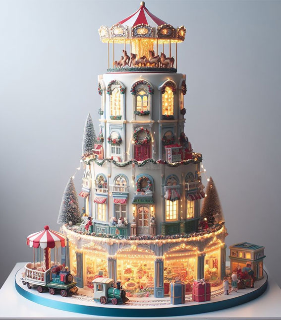 Festive Christmas Cake Delights to Sweeten Your Season : Whimsical Wonderland Cake