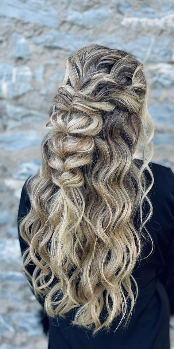 Half-Up Hairstyles That Stand the Test of Time : Chunky Loose Braid Half Up