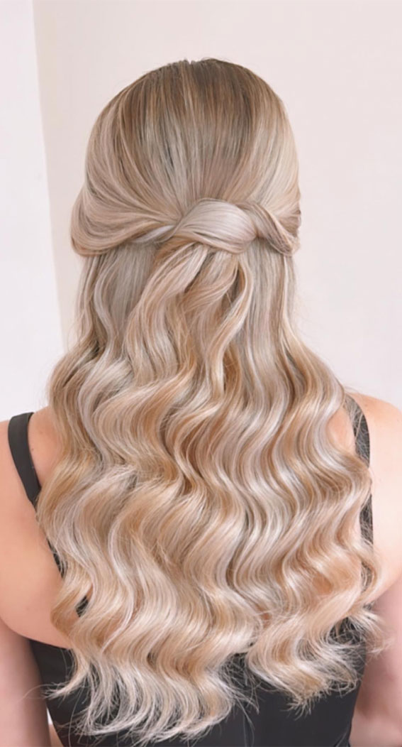 Half-Up Hairstyles That Stand the Test of Time : Twisted Smooth Knot Half Up