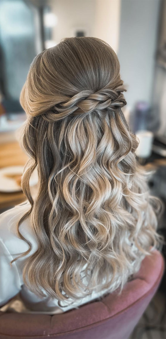 Half-Up Hairstyles That Stand the Test of Time : Half Up with Braid