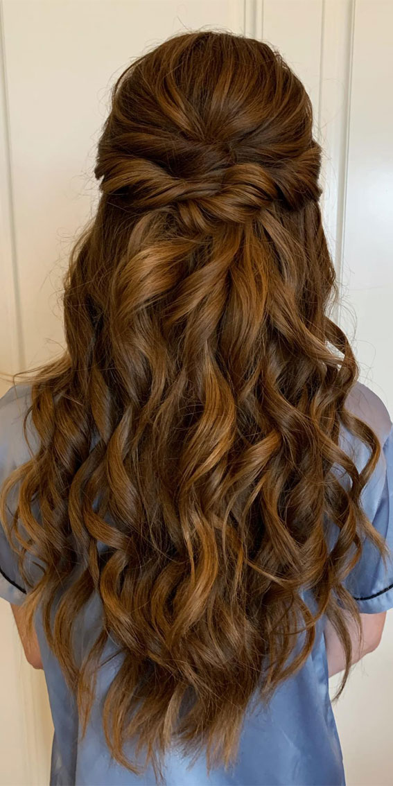 Half-Up Hairstyles That Stand the Test of Time : Caramel Double Divine Half Up