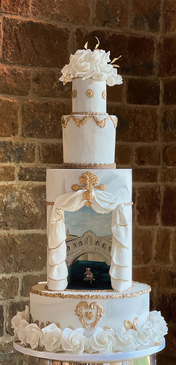 Elegant Bliss Wedding Cake Ideas : Rialto Romance Wedding Cake