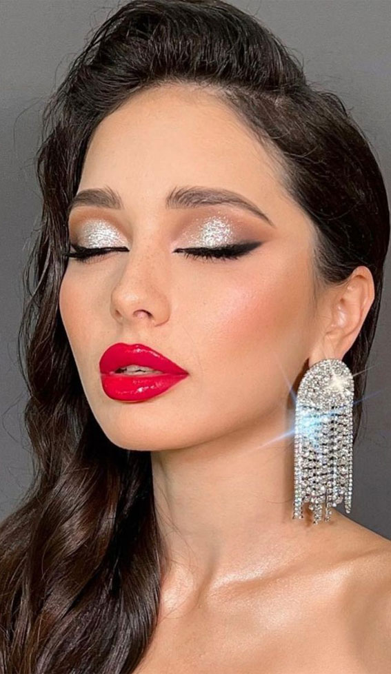 Soft Makeup Inspirations for Special Moments : Glam Eyes + Bold Lips