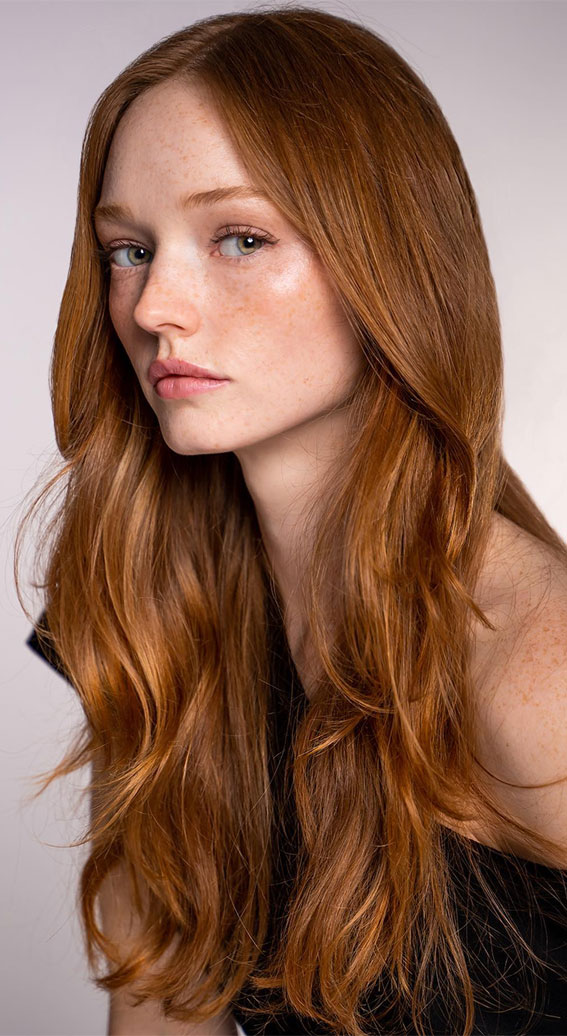 Enchanting Hair Colour Trends to Illuminate 2024 : Golden Copper Caramel Highlights