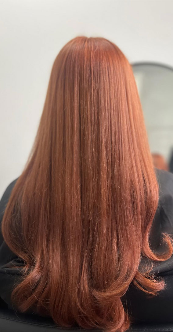 Enchanting Hair Colour Trends to Illuminate 2024 : Rose Gold Copper Hair Colour