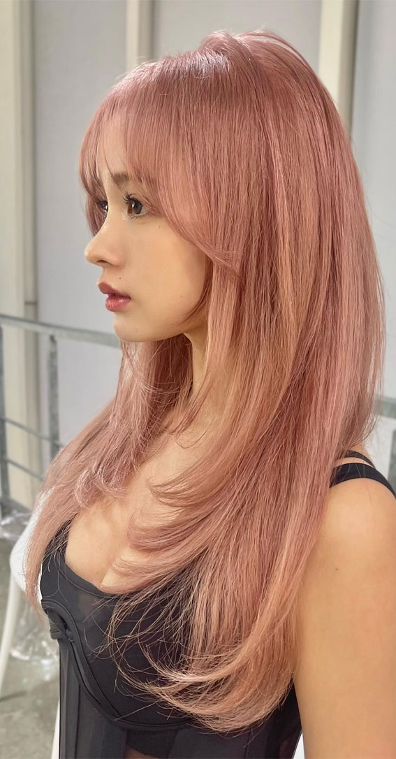 Enchanting Hair Colour Trends To Illuminate 2024 : Pastel Pink Butterfly Haircut