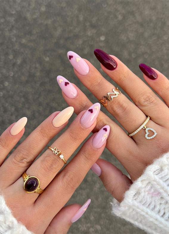 Valentine’s Day Nail Art Collection : Three Shades of Love Romantic Nails