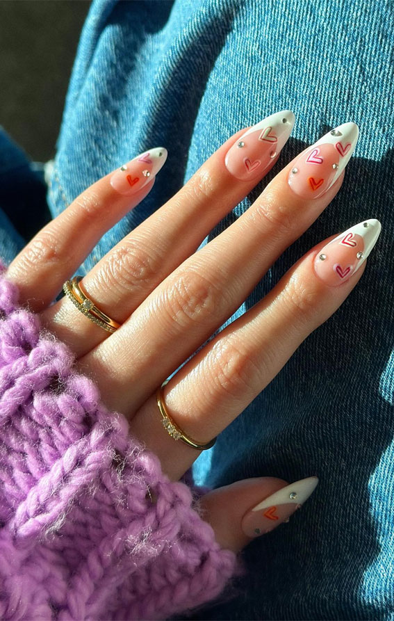 50 Best Holiday Nail Art Ideas & Designs : Glitter & White Tip Nails with  Snowflake