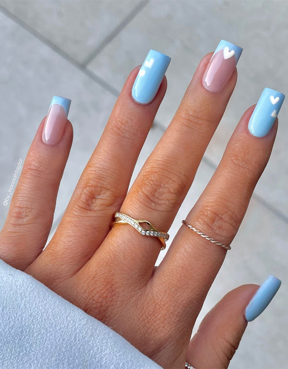 25 Gorgeous Blue Nails : Baby Blue Sweet Serenity