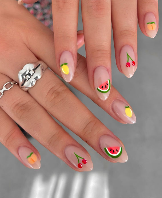 Unleash Your Style with These 40 Cute Nail Ideas : Fruity Nails