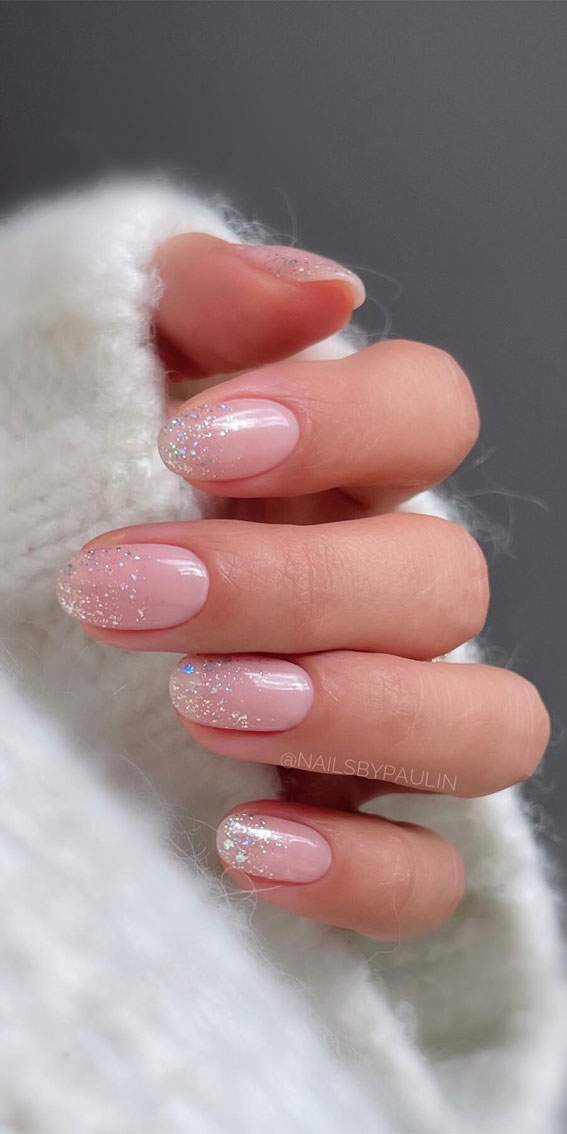 Unleash Your Style with These 40 Cute Nail Ideas : Shimmery Tip Subtle Nails