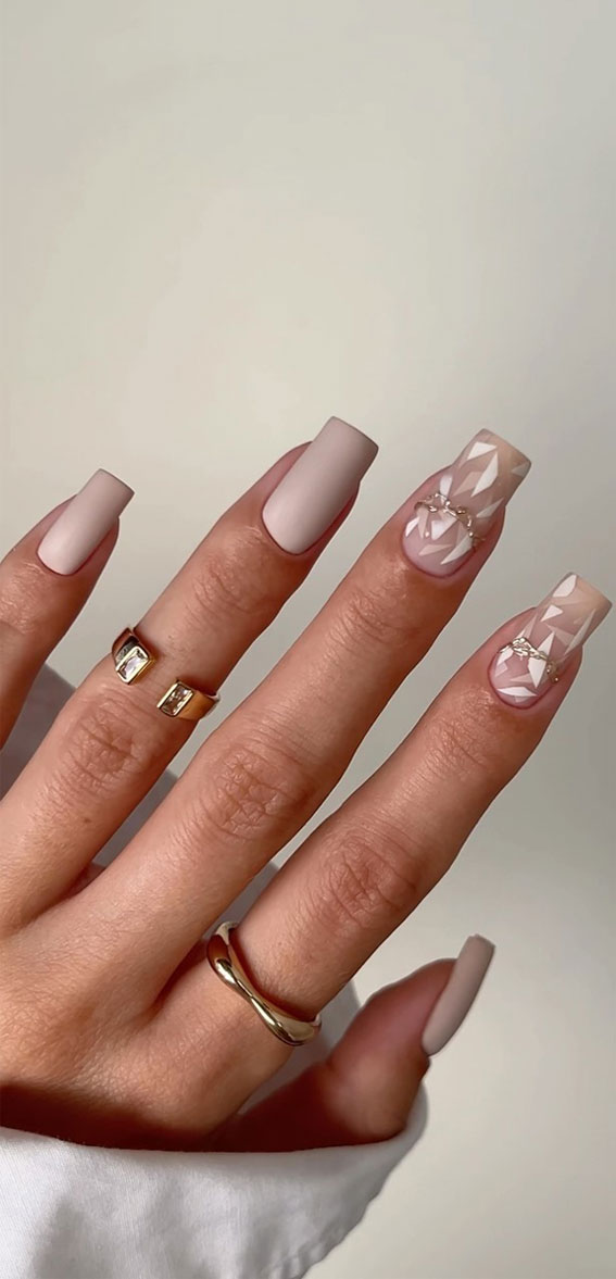 Unleash Your Style with These 40 Cute Nail Ideas : Broken Glass Inspired Nail Art