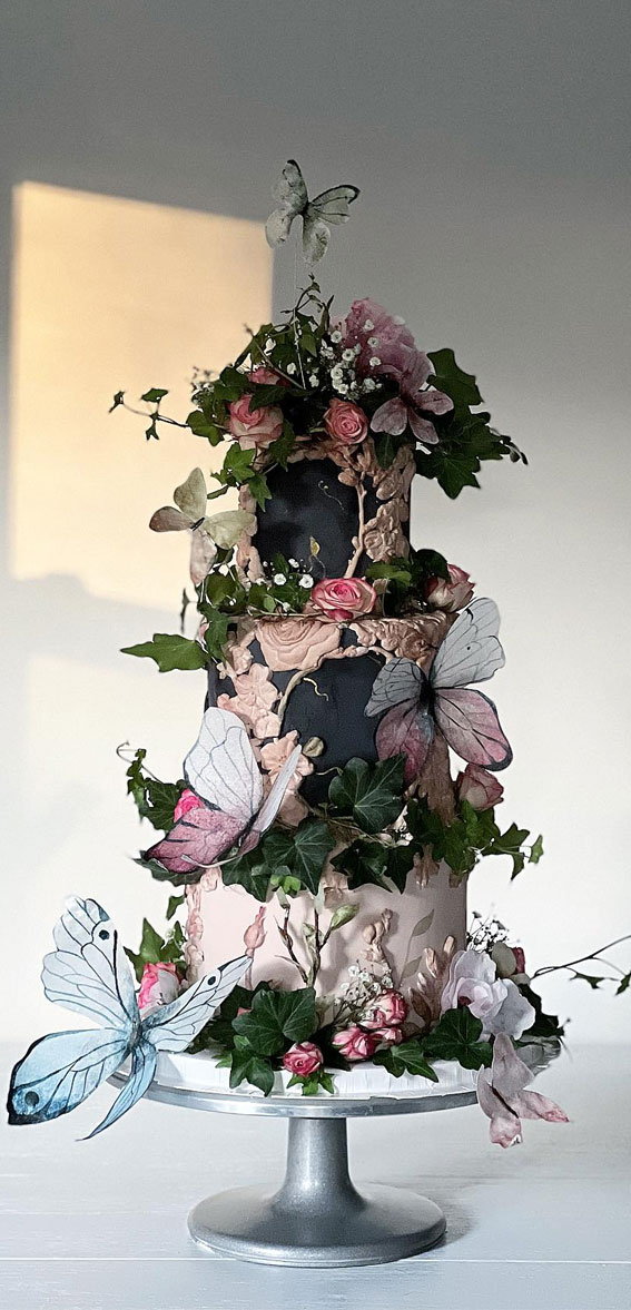 45 Inspiring Wedding Cake Designs For Your Big Day : Enchanted Garden Whimsy