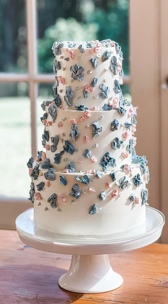 45 Inspiring Wedding Cake Designs For Your Big Day : Whimsical Floral Delight