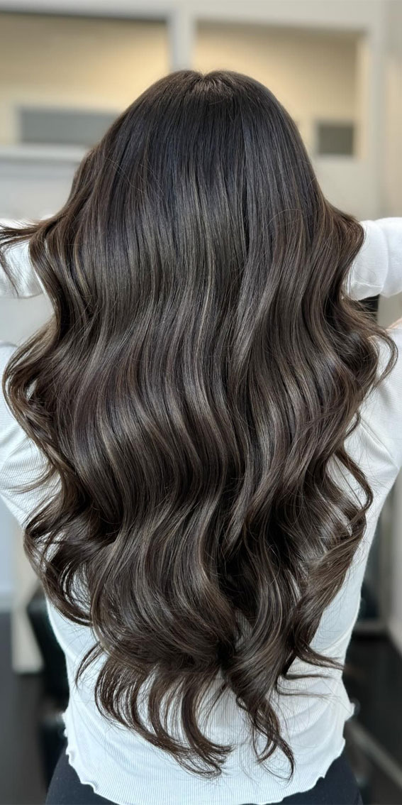 50 Fabulous Balayage Hair Colour Ideas for 2024 : Rooted Ash Brown