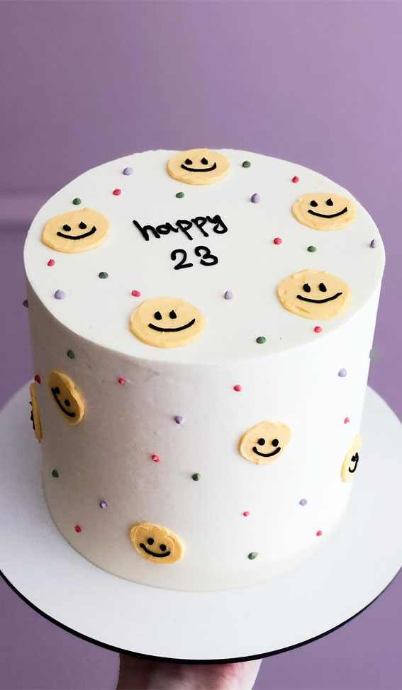 50 Birthday Cake Ideas to Delight and Impress : Cheerful 23rd Birthday Cake