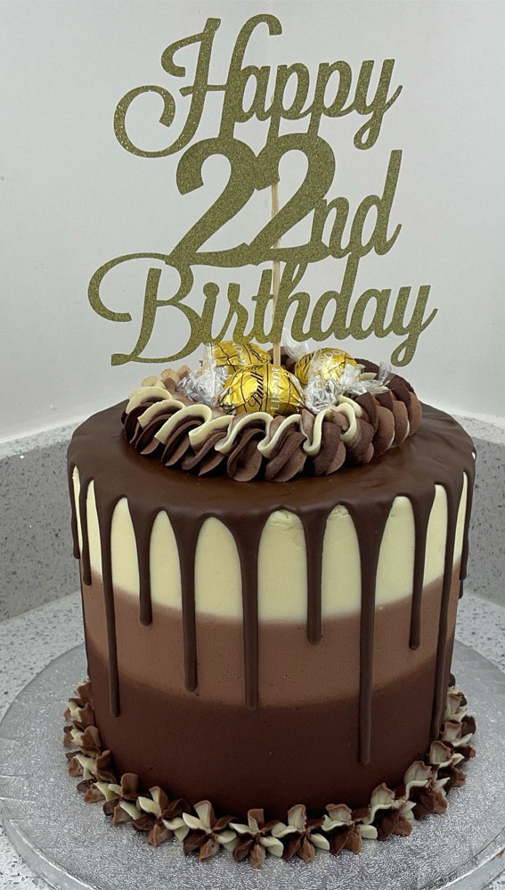 50 Birthday Cake Ideas to Delight and Impress : Decadent Delight Triple Chocolate Drip Cake