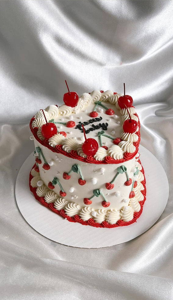 50 Birthday Cake Ideas to Delight and Impress : Sweet Cherry Delight