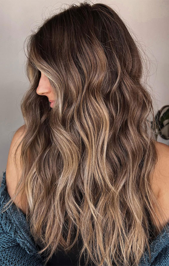 blonde highlights, brown hair with blonde highlights, brown hair, brown hair ideas, blonde highlights with brown hair, hair color ideas