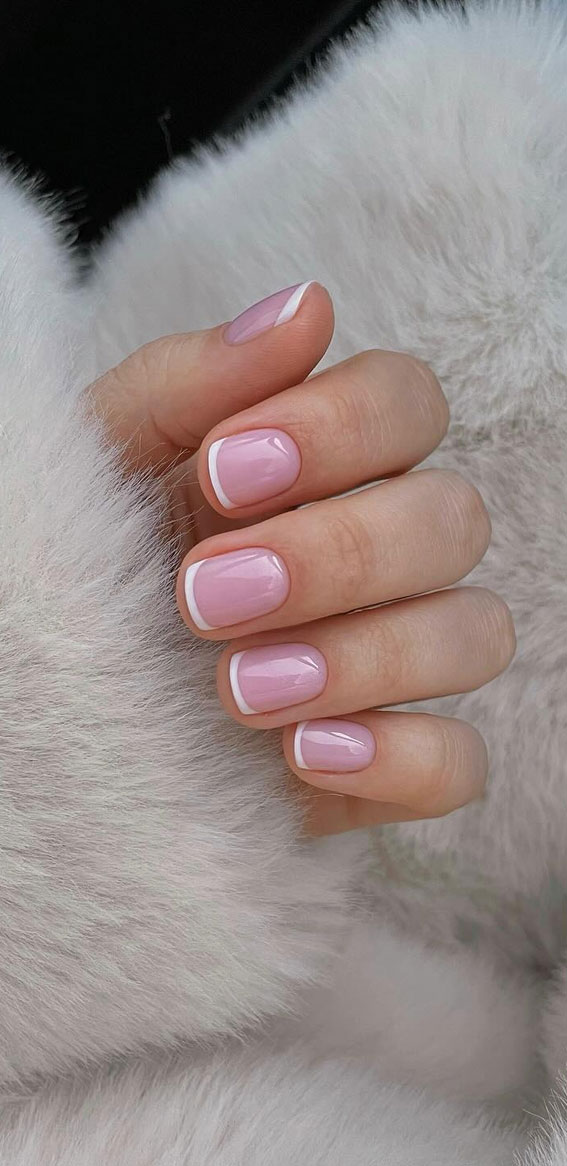40 Spring-Inspired Nail Designs : Baby French Tip Nails