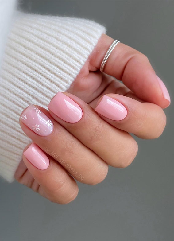 40 Spring-Inspired Nail Designs : Understated Light Pink Nails