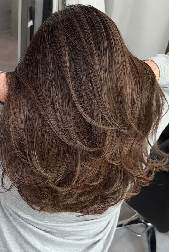 22 Trending Hair Colours 2024 To Refresh Your Current Look : Chocolate Ethereal Layers