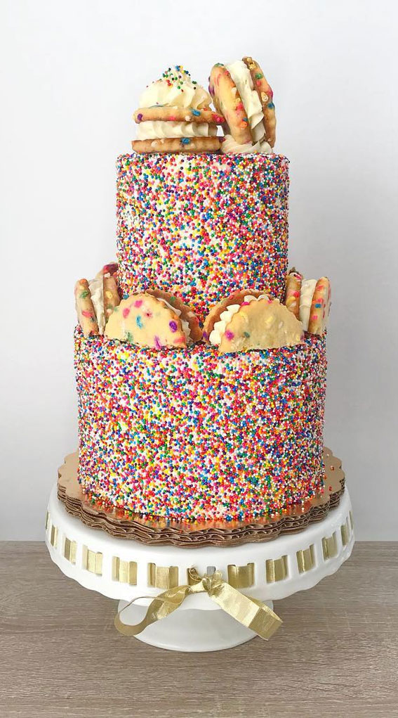 25 Sprinkle Cake Ideas to Sweeten Your Celebration : Cookie Confetti & Sprinkle Cake