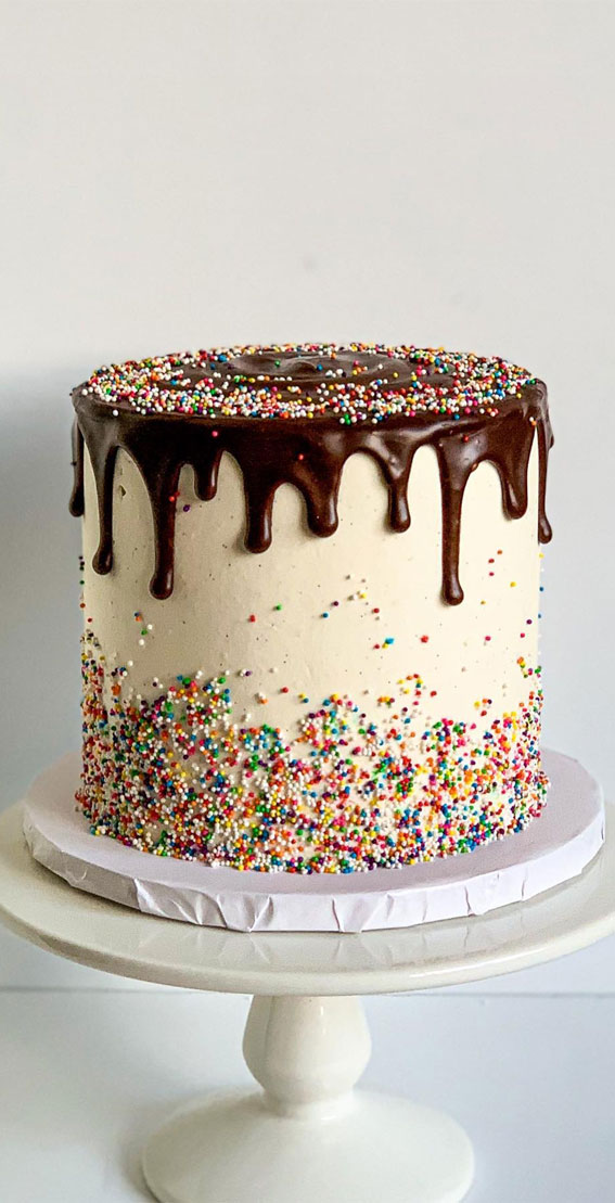 25 Sprinkle Cake Ideas to Sweeten Your Celebration : Chocolate Drip Cake