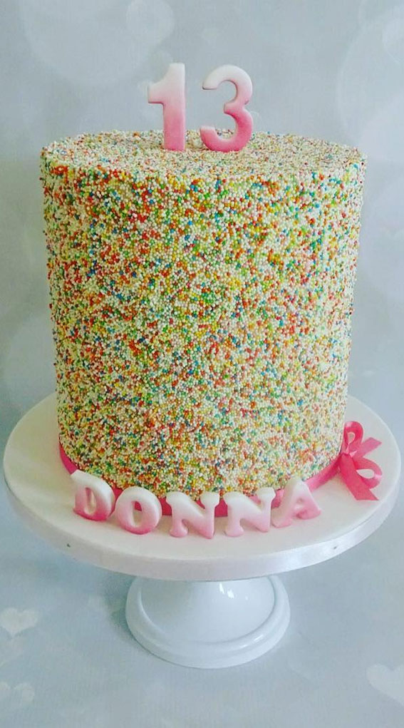 25 Sprinkle Cake Ideas to Sweeten Your Celebration : Sprinkle Cake for 13rd Birthday