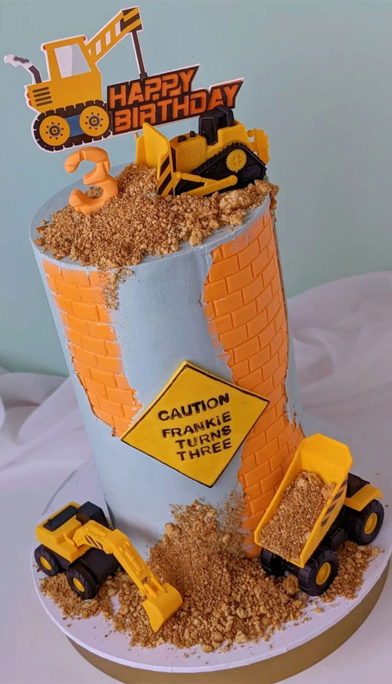 25 Excavating Digger Birthday Cake Ideas : The Construction-themed Cake