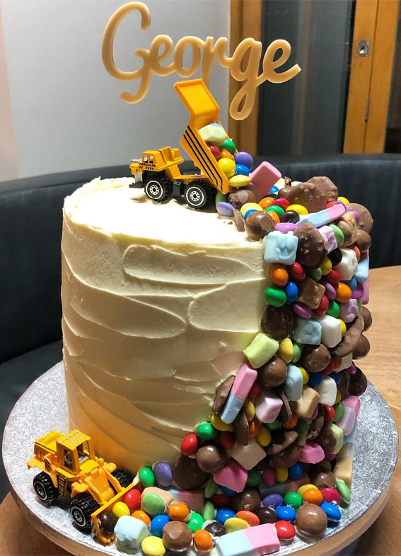 25 Excavating Digger Birthday Cake Ideas : Digger’s Sweet Bounty 