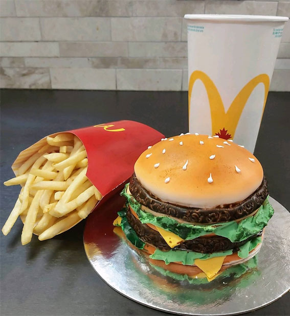 McDonald’s Birthday Cakes for Every Celebration : Double Cheese Hamburger Cake