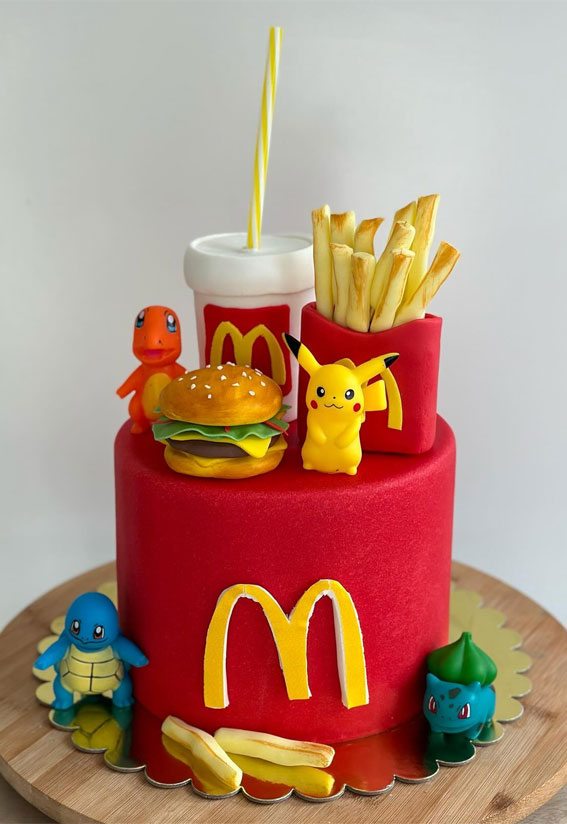 McDonald's cake, McDonalds cake, mcdonalds cake ideas, mcdonalds cake design, McDonald's birthday cake, McDonald's themed cake, mcdonalds birthday cake